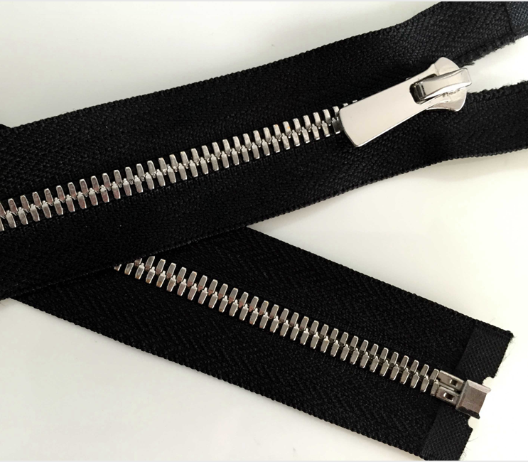 Brushed metal zipper 02