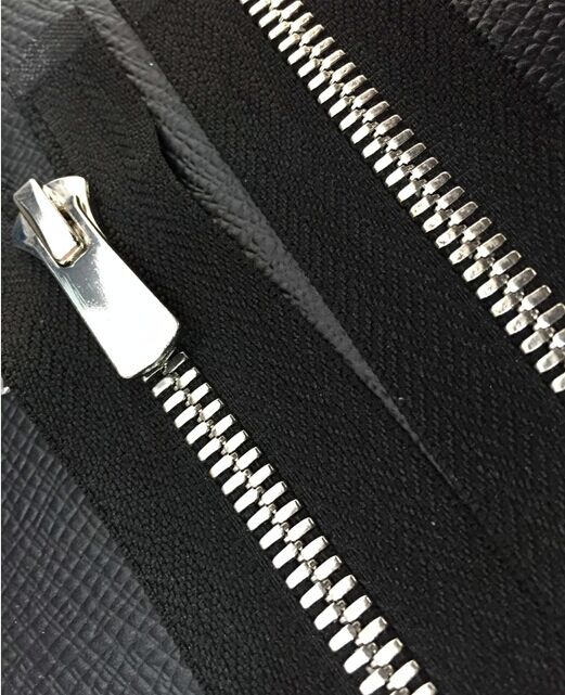 brushed metal zip