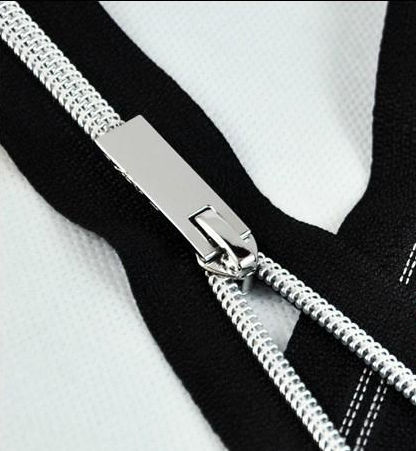 Nylon zip silver teeh shiny puler & shoe zipper