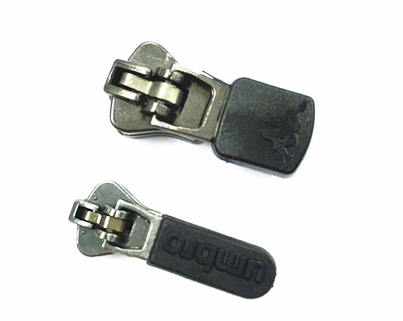 Zinc semi lock slider spring head for derlin zipper #3 and #5.